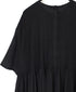 NMDS26243 80s ORGANIC COTTON VOILE CREW-NECK HALF/SLEEVE DRESS WITH MINI PINTUCK