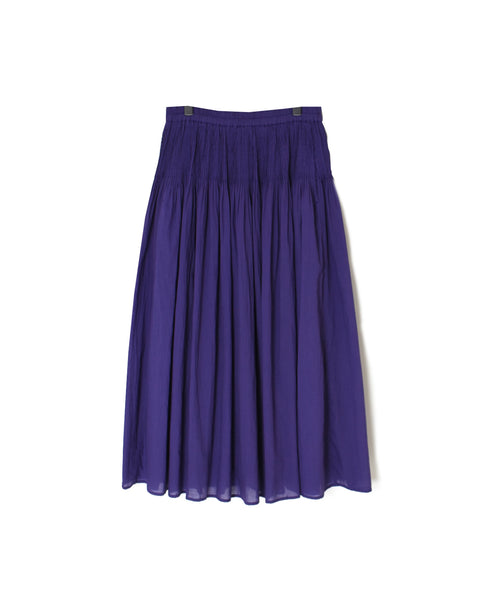 NMDS26245 80s ORGANIC COTTON VOILE MINI PINTUCK FLARED SKIRT