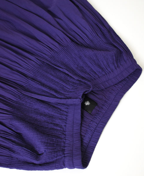 NMDS26245 80s ORGANIC COTTON VOILE MINI PINTUCK FLARED SKIRT