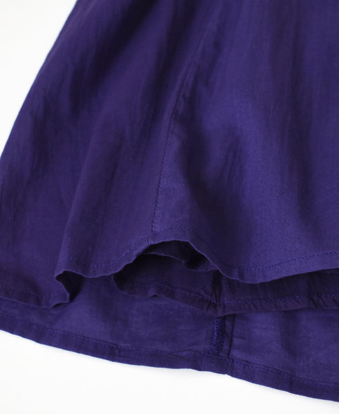 NMDS26245 80s ORGANIC COTTON VOILE MINI PINTUCK FLARED SKIRT