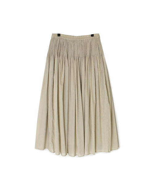 NMDS26245 80s ORGANIC COTTON VOILE MINI PINTUCK FLARED SKIRT