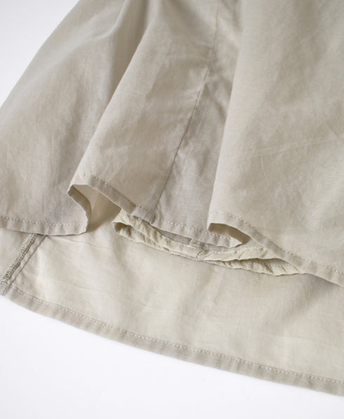 NMDS26245 80s ORGANIC COTTON VOILE MINI PINTUCK FLARED SKIRT
