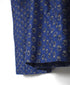 NMDS26253 80s VOILE SMALL GENTIANA BLOCK PRINT BACK OPENING PULLOVER DRESS WITH MINI PINTUCK