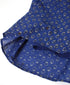 NMDS26254 80s VOILE SMALL GENTIANA BLOCK PRINT GATHERED SKIRT WITH LINING