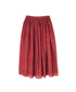NMDS26254 80s VOILE SMALL GENTIANA BLOCK PRINT GATHERED SKIRT WITH LINING