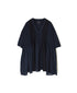 NMDS26262D ORGANIC COTTON/LINEN PATCHWORK OVERDYE V-NECK S/SLEEVE SHIRT WITH MINI PINTUCK