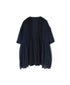 NMDS26262D ORGANIC COTTON/LINEN PATCHWORK OVERDYE V-NECK S/SLEEVE SHIRT WITH MINI PINTUCK