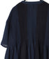NMDS26262D ORGANIC COTTON/LINEN PATCHWORK OVERDYE V-NECK S/SLEEVE SHIRT WITH MINI PINTUCK