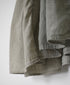 NMDS26262D ORGANIC COTTON/LINEN PATCHWORK OVERDYE V-NECK S/SLEEVE SHIRT WITH MINI PINTUCK