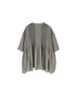 NMDS26262D ORGANIC COTTON/LINEN PATCHWORK OVERDYE V-NECK S/SLEEVE SHIRT WITH MINI PINTUCK