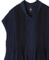 NMDS26264D ORGANIC COTTON/LINEN PATCHWORK OVERDYE BANDED F/SLEEVE SHIRT DRESS WITH MINI PINTUCK