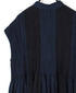 NMDS26264D ORGANIC COTTON/LINEN PATCHWORK OVERDYE BANDED F/SLEEVE SHIRT DRESS WITH MINI PINTUCK