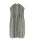 NMDS26264D ORGANIC COTTON/LINEN PATCHWORK OVERDYE BANDED F/SLEEVE SHIRT DRESS WITH MINI PINTUCK