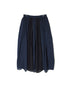 NMDS26265D 80s ORGANIC COTTON/80s LINEN PATCHWORK OVERDYE RAJASTHAN TUCK GATHERED SKIRT