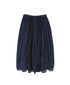 NMDS26265D 80s ORGANIC COTTON/80s LINEN PATCHWORK OVERDYE RAJASTHAN TUCK GATHERED SKIRT