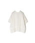 NMDS26271 80s POWER LOOM LINEN PLAIN LACE PINTUCK HALF/SLEEVE 2WAY SHIRT