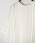 NMDS26271 80s POWER LOOM LINEN PLAIN LACE PINTUCK HALF/SLEEVE 2WAY SHIRT