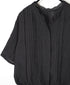 NMDS26271 80s POWER LOOM LINEN PLAIN LACE PINTUCK HALF/SLEEVE 2WAY SHIRT