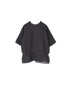 NMDS26271 80s POWER LOOM LINEN PLAIN LACE PINTUCK HALF/SLEEVE 2WAY SHIRT