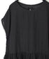 NMDS26272 80s POWER LOOM LINEN PLAIN BOAT-NECK LACE PULLOVER DRESS