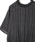 NMDS26281 80s POWER LOOM LINEN CHECK LACE PINTUCK HALF/SLEEVE 2WAY SHIRT