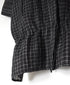 NMDS26281 80s POWER LOOM LINEN CHECK LACE PINTUCK HALF/SLEEVE 2WAY SHIRT