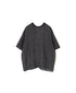 NMDS26281 80s POWER LOOM LINEN CHECK LACE PINTUCK HALF/SLEEVE 2WAY SHIRT