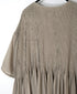 NMDS26504D 80s ORGANIC DOBIE CHECK OVERDYE CREW-NECK BUTTON SHIRT MAXI DRESS WITH PINTUCK