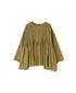 NMDS26511D 80s ORGANIC VOILE STRIPE (OVERDYE) CREW-NECK 3/4 SL SHIRT WITH MINI PINTUCK