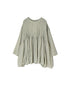 NMDS26511D 80s ORGANIC VOILE STRIPE (OVERDYE) CREW-NECK 3/4 SL SHIRT WITH MINI PINTUCK