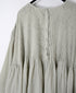 NMDS26511D 80s ORGANIC VOILE STRIPE (OVERDYE) CREW-NECK 3/4 SL SHIRT WITH MINI PINTUCK