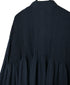 NMDS26512D 80s ORGANIC VOILE STRIPE (OVERDYE) MINI PINTUCK BANDED SHIRT