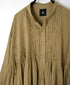 NMDS26512D 80s ORGANIC VOILE STRIPE (OVERDYE) MINI PINTUCK BANDED SHIRT