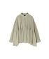 NMDS26512D 80s ORGANIC VOILE STRIPE (OVERDYE) MINI PINTUCK BANDED SHIRT