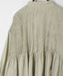 NMDS26512D 80s ORGANIC VOILE STRIPE (OVERDYE) MINI PINTUCK BANDED SHIRT