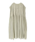 NMDS26513D 80s ORGANIC VOILE STRIPE (OVERDYE) CREW-NECK F/SL DRESS WITH PINTUCK