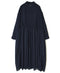 NMDS26514D 80s ORGANIC VOILE STRIPE (OVERDYE) BANDED SHIRT DRESS WITH MINI PINTUCK