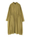 NMDS26514D 80s ORGANIC VOILE STRIPE (OVERDYE) BANDED SHIRT DRESS WITH MINI PINTUCK