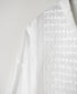 NMDS26521 60s ORGANIC CAMBRIC WITH EMB BANDED COLLAR PINTUCK & EMB SHIRT