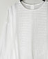 NMDS26522 60s ORGANIC CAMBRIC WITH EMB BACK OPENING CREW NECK PINTUCK & EMB SHIRT