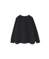 NMDS26522 60s ORGANIC CAMBRIC WITH EMB BACK OPENING CREW NECK PINTUCK & EMB SHIRT