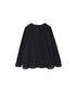 NMDS26522 60s ORGANIC CAMBRIC WITH EMB BACK OPENING CREW NECK PINTUCK & EMB SHIRT