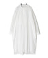 NMDS26524 60s ORGANIC CAMBRIC WITH EMB BANDED COLLAR MAXI SHIRT