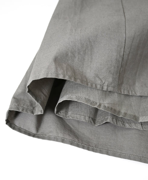 NMDS26535 60s ORGANIC POPLIN PLAIN PINTUCK FLARED SKIRT