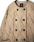 NMDS26552 BANGALORE SILK PLAIN PADDED NO COLLAR DOUBLE COAT