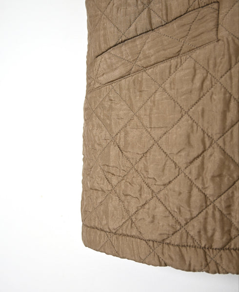 NMDS26554 BANGALORE SILK PLAIN QUILTED C-NECK VEST