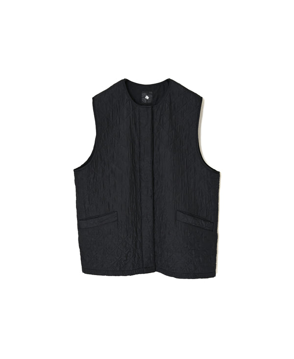 NMDS26554 BANGALORE SILK PLAIN QUILTED C-NECK VEST
