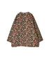 NMDS26561 BANGALORE SILK FLOWER PRINT PADDED C-NECK SHORT COAT