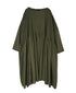 NMDS26602D ORGANIC MICRO CHECK&VOILE PLAIN PATCHWORK OVERDYE PINTUCK PULLOVER DRESS