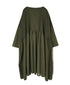 NMDS26602D ORGANIC MICRO CHECK&VOILE PLAIN PATCHWORK OVERDYE PINTUCK PULLOVER DRESS